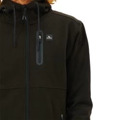 Rip Curl VESTE POLAIRE RIPCURL ANTI SERIES DEPARTED NOIR/GRIS