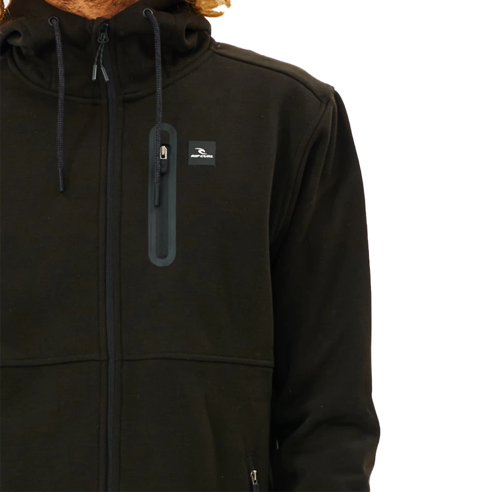 Rip Curl VESTE POLAIRE RIPCURL ANTI SERIES DEPARTED NOIR/GRIS