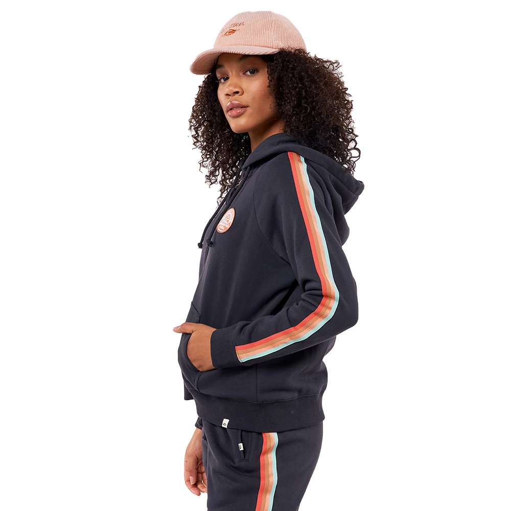 Rip Curl VESTE ZIP FEMME RIPCURL STRIPED RIB WASHED BLACK