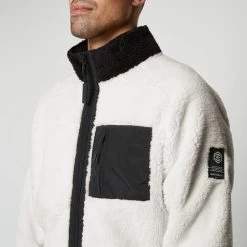 Veste Zippée Polaire Sherpa Blanc Mystic