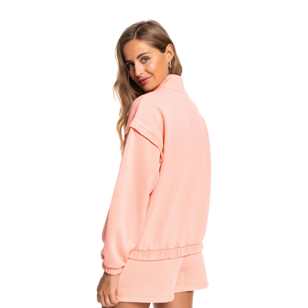 Sweat Locals Only Demi-zip Corail Roxy – Image 5