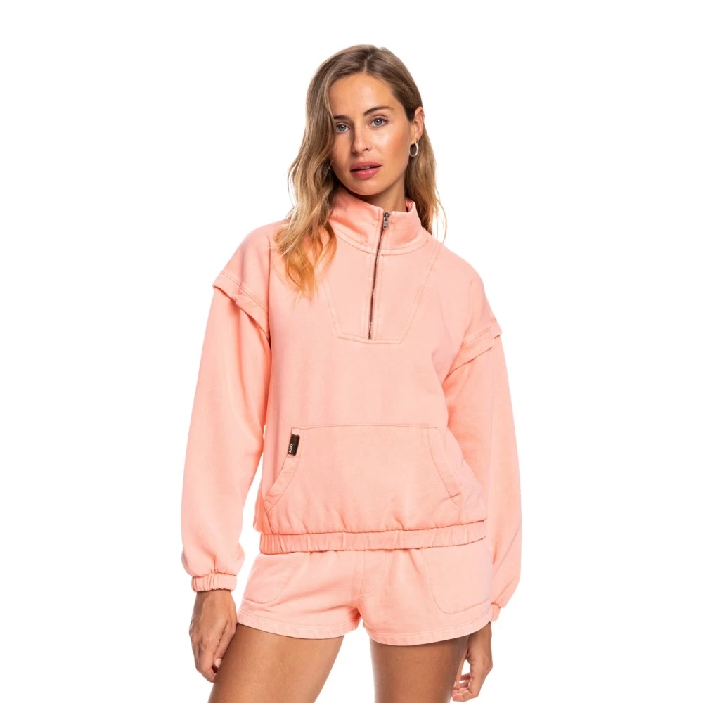 Sweat Locals Only Demi-zip Corail Roxy – Image 4