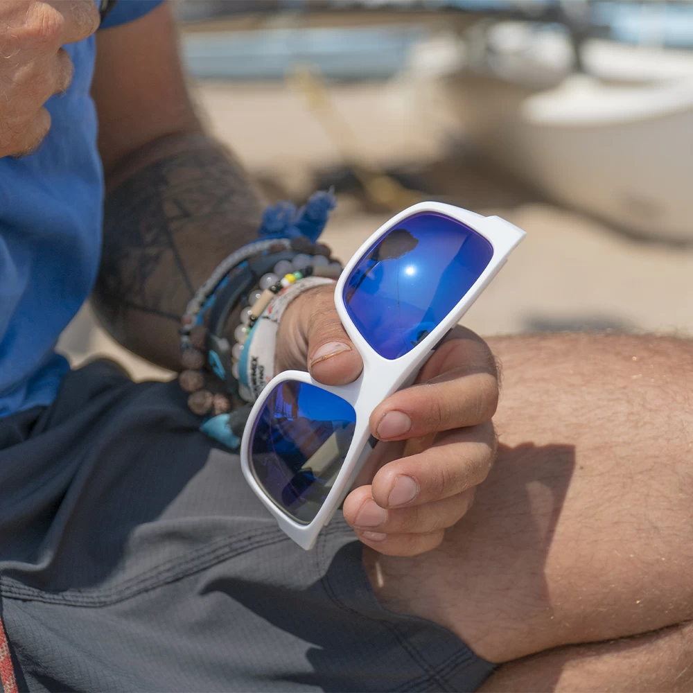 LUNETTES DE SOLEIL VERRE POLARISÉ POUR HOMME CREW IRISCO BLANC – Image 5