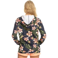 SWEAT A CAPUCHE FEMME MANCHES LONGUES ROXY DIVE BLEU TROPICAL