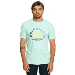 T-SHIRT QUIKSILVER MIXED SIGNALS BLEU CIEL