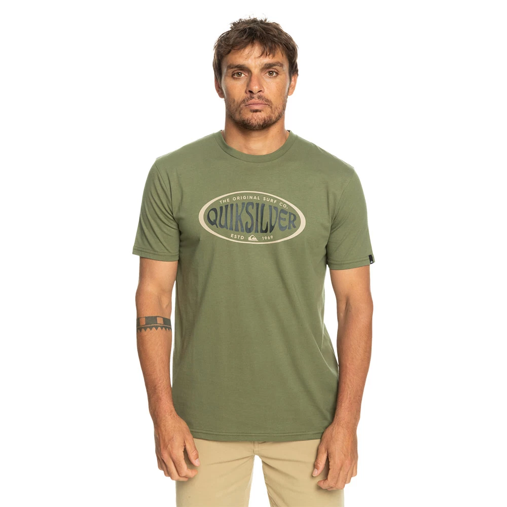 T-SHIRT QUIKSILVER INCIRCLES KAKI – Image 2