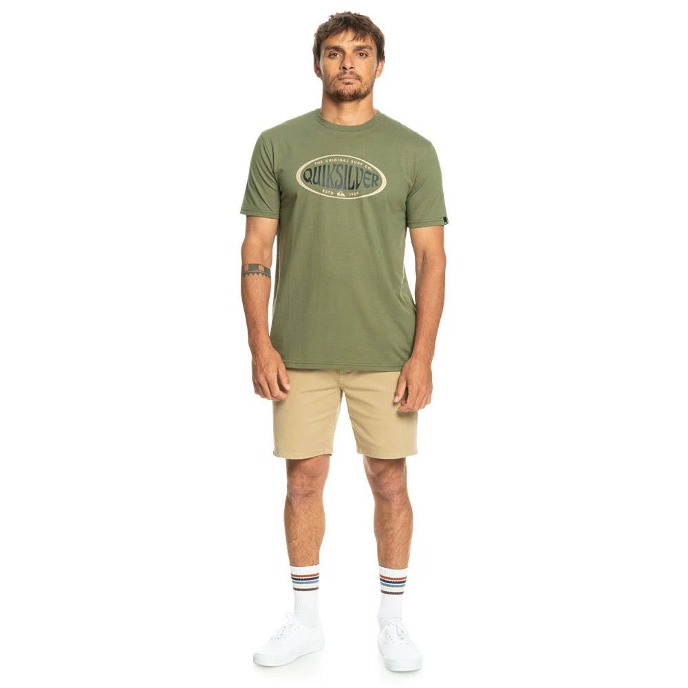 T-SHIRT QUIKSILVER INCIRCLES KAKI – Image 3