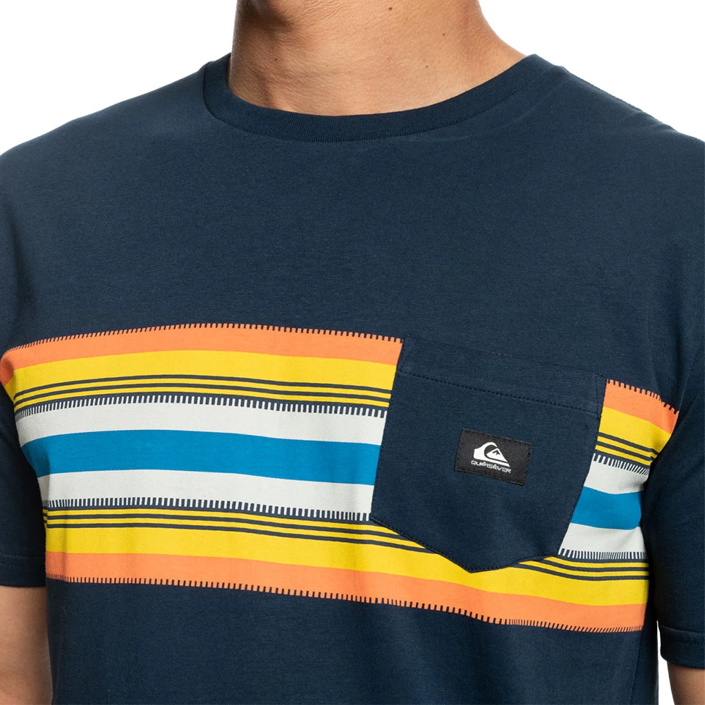 T-SHIRT QUIKSILVER SURFADELICA STRIPE NAVY – Image 3