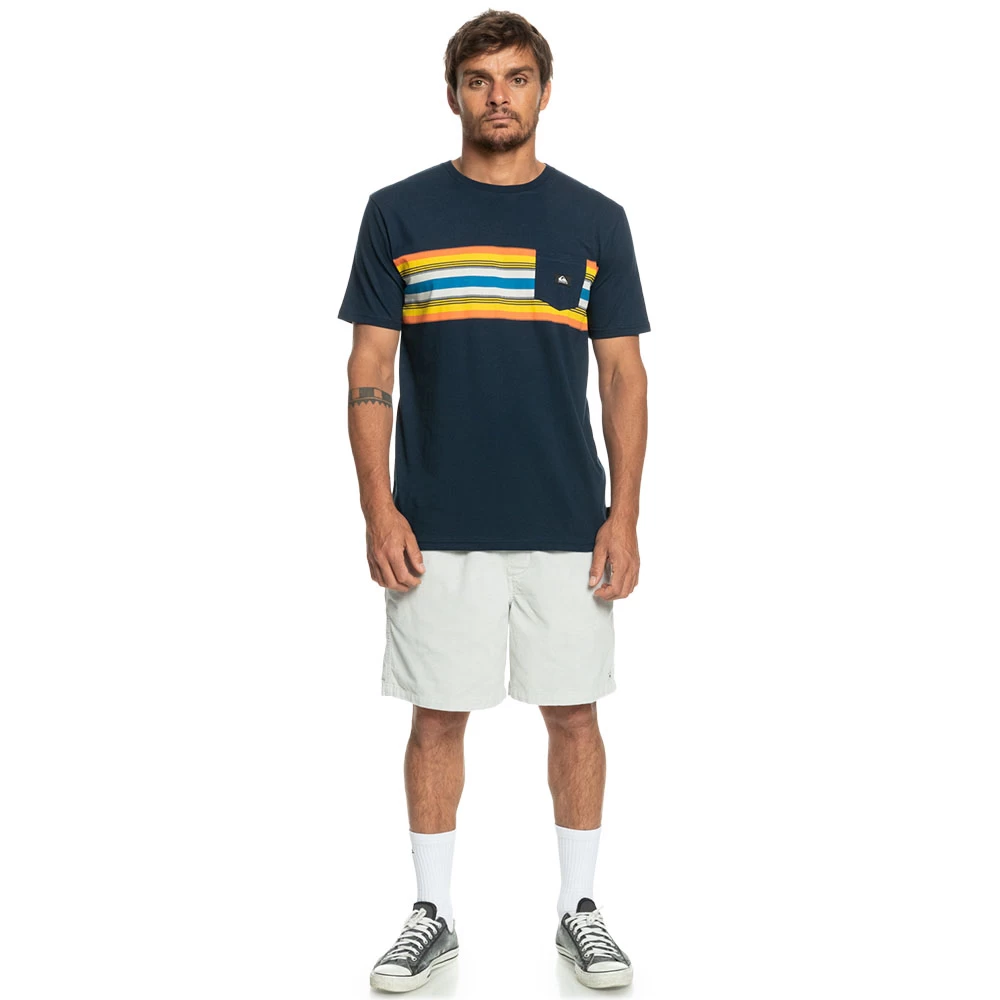 T-SHIRT QUIKSILVER SURFADELICA STRIPE NAVY