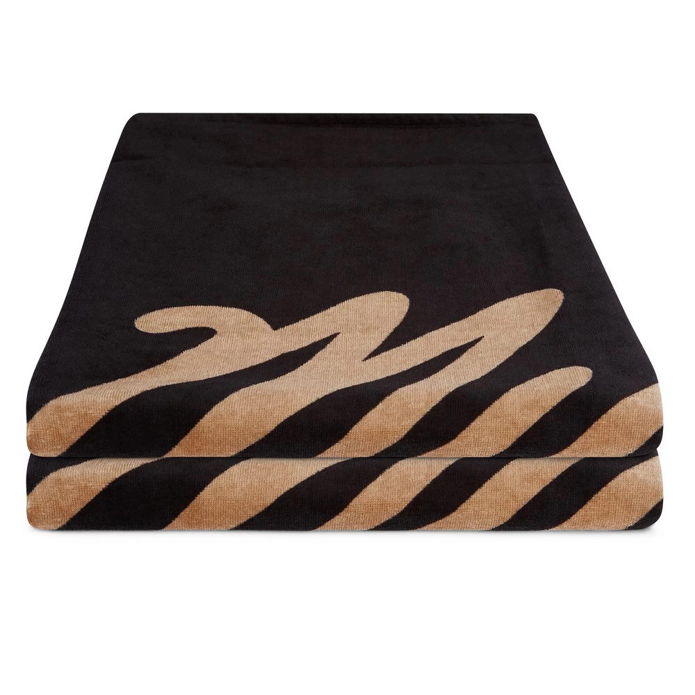 SERVIETTE MYSTIC QUICKDRY NOIR ALLOVER – Image 2