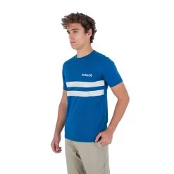 T-SHIRT HURLEY OCEANCARE BLOCK PARTY BLEU