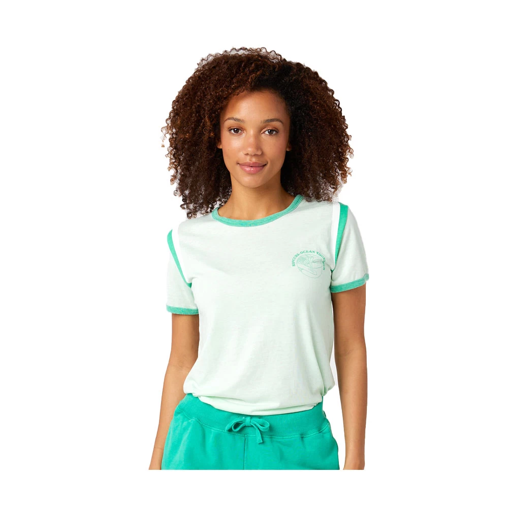 Rip Curl T-SHIRT FEMME RIPCURL RINGER MENTHE – Image 4