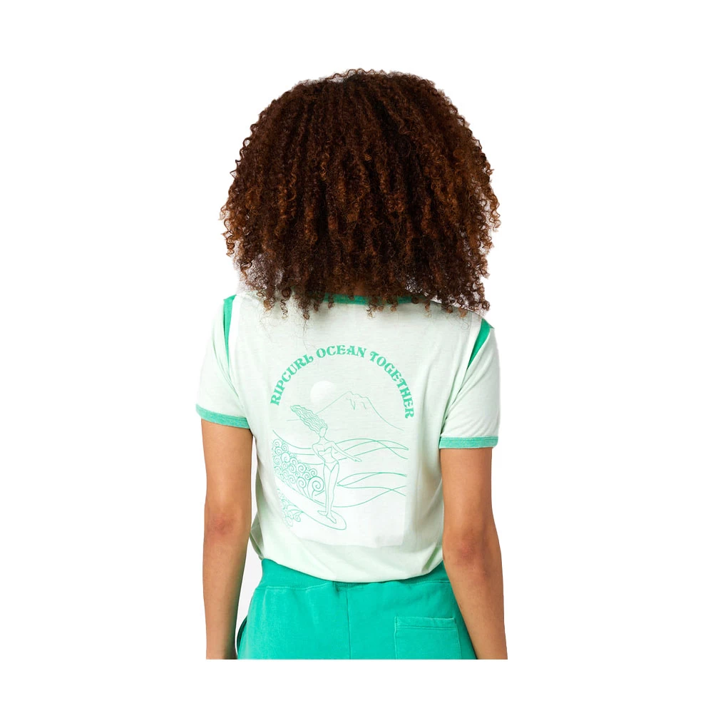 Rip Curl T-SHIRT FEMME RIPCURL RINGER MENTHE – Image 3